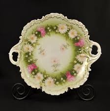 RC Rosenthal Plate Hand Painted White Pink Asters w/Gold 1898-1906 Monbijou Mold | eBay