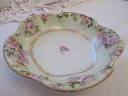 Antique Large Roses Display Serving Bowl - Etsy