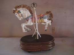 3 PORCELAIN CAROUSEL HORES MUSIC BOXES USED | eBay