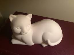 ART MINDS White Porcelain Bisque CAT Figurine Project Sculpture Art Education | eBay UK