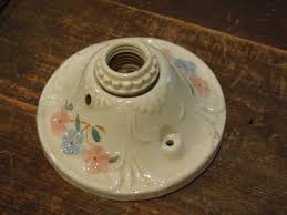 Antique Porcelain Ceiling Single Light Pull Chain Fixture ...