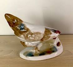 Vintage Porcelain figurine 60's. Chicken USSR. Soviet pencil ...