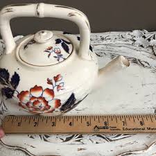 Antique Ironstone Teapot 19th Century, Transferware, Masons Style Floral, Gold Gilt, Made in England, French Country Farmhouse - Etsy
