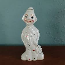 Vtg Ceramic Musician Clown Figurine w Polka Dots 4.5" tall | eBay