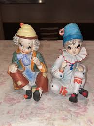 Two Send In The Clowns Vintage Rotating Turning Ceramic Clowns Music Box Wind Up | eBay