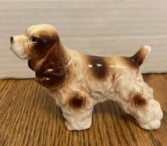 Vintage Spaniel Dog Ceramic Japan Figure 4.5x3.5” Brown ...