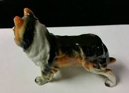 Vintage Collie Dog Figurine Japan Mid-Century 7" x 5" Near ...