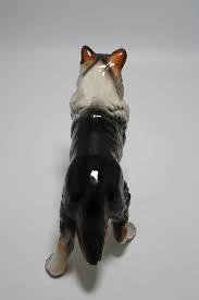 Vintage Standing Collie Dog Porcelain Figurine 5" Tall Hand ...