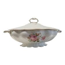 Early 1900s Dresden Pottery Works Lidded Tureen | Chairish