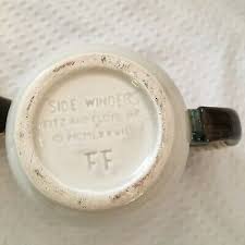 2 Vintage 1977 Fitz And Floyd Side Winders Coffee Cup Mug Yoga Stretch handles | eBay