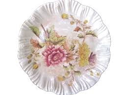 ANTIQUE VICTORIAN GOLD RIM ORNATE PLATE B&K PINK CHRYSANTHEMUM FLOWER | eBay