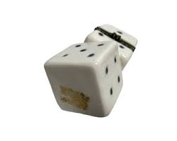 Vintage Sewing Needle Pot Pill Box Jewellery Box Dice Shape ...