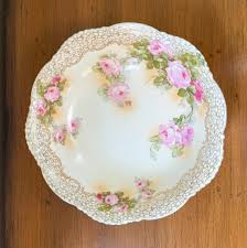 Vintage Porcelain Pink Roses & Gold BP Württemberg Serving ...