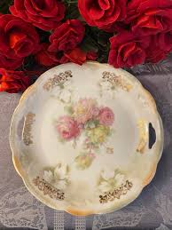 Pink Rose Iridescent Bavarian Plate - Etsy
