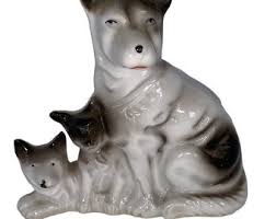 Vintage Porcelain German Shepherd Family Figurine - Etsy