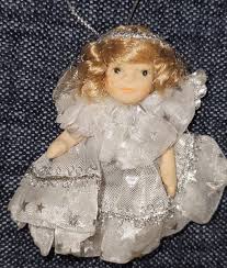 LOT OF 4 VINTAGE POSEABLE CERAMIC DOLL ANGEL WINGS 4" ORNAMENTS | eBay