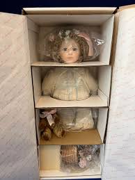 Goldie 20” Porcelain Doll With Bear by Hagara's Danbury Mint ...