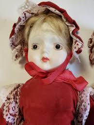 Vintage Lot of 2 Unique Porcelain Red Dress 18" Dolls Elegantly Crafted | eBay