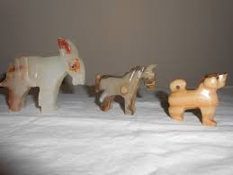 Vintage Carved Marble Onyx Stone Animal Figure Lot of 3 Horse Donkey Dog | eBay