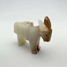 vtg hand carved stone marble alabaster donkey burro mule figurine | eBay