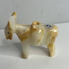 Vintage Cream Light Brown Marble Donkey Mule Candle Holder | eBay