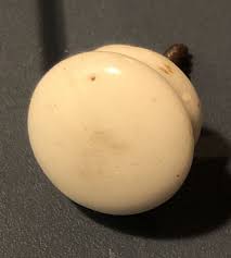 Antique Cabinet 1” Knob Drawer Pull Door Rustic White ...