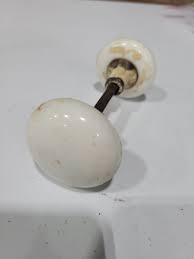 Antique White Porcelain Door Knob Set – 2 ¼" Diameter ...