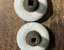 Antique Milk Glass Door Knobs - Etsy