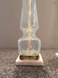 Vintage Glass Lamps - a Pair | Chairish