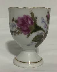 Vintage Japanese Porcelain “Moss Rose” Egg Cup | eBay