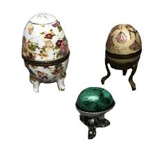 Lot of 3 Eggs, Porcelain Formalities Box, Cloisonné Box, Marbled Egg on Pewter - Etsy