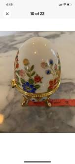 Vintage Set Of 2 Porcelain Egg Shaped Trinket | Mercari