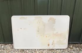 VINTAGE PORCELAIN ENAMEL kitchen table top Black And White antique Art Deco $175.00 - PicClick