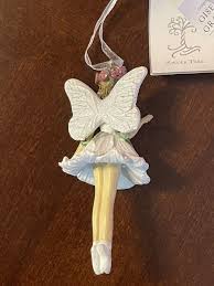 FAIRY BALLERINA w/ WINGS A D A Rose Christmas ORNAMENT ...