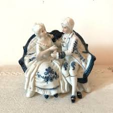 Vintage Marie Antoinette and King Louis Porcelain, Ceramic, Table Decor, Shabby Chic French Royalty Couple, Blue White Romantic, Collectible - Etsy Canada
