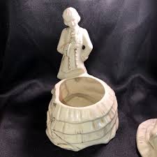 Vintage Victorian Man And Woman Powder Box Candy Dish ...