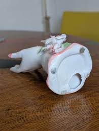 Vintage Porcelain Hand Figurine White With Pink Roses ...