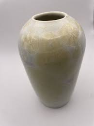 Cream Crystalline Vase Ginger Jar Neutrals Handmade Studio ...