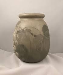 Weller Eocean Ware Pottery Vase, Grapes, Art Nouveau, Matte ...