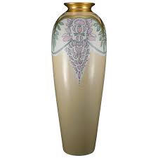 O&EG Austrian Wisteria Design Vase (c.1910-1930's). For Sale at Ruby Lane
