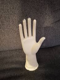 White Cast Iron Hand Jewelry Ring Holder Display heavy 2 ...