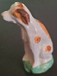 Antique Staffordshire Dog White Brown Figurine Figure Spaniel 3" 19th c | eBay