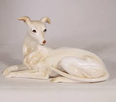 Greyhound Dog Sculpture Resting Early Japan Figurine Laying Excellent Condition | eBay