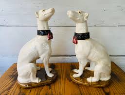 Pair of Large Whippet/ Greyhound Statues - Etsy