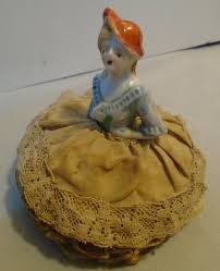 Lady Half Doll, Open Arm, Red Hat, Japan, 3.25" Tall, 3.5" Across, Vintage | eBay