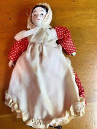 Vintage China Doll 7-1/2” With Porcelain Hands Feet Head ...