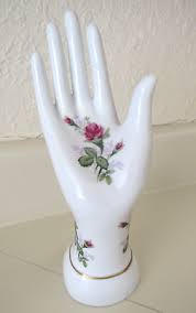 Vintage Porcelain Lady's Hand Figurine with Hand Painted Floral Designs- EUC | eBay