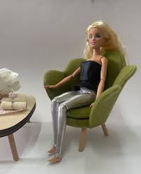 Dollhouse Armchair for 12" Fashion Dolls, 1:6 Scale Miniature Living Room Furniture, Doll House Bedroom, Handmade Miniature Armchair, - Etsy