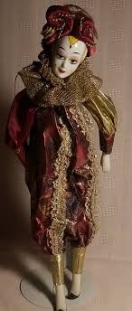 15" Porcelain Clown - with Windup Music Box - Moves - See ...