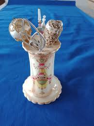 Lustre Devonware Style Hat Pin Holder Vase With Nine Old Hand Made Hairpins - Etsy